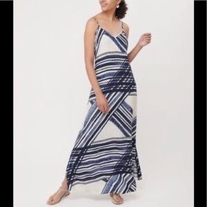 NWT Loft Cross Hatch Watercolor Maxi Dress size XS